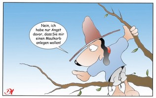 Moishle:: No, I'm just afraid that they might want to muzzle me! Moishle Hundesohn